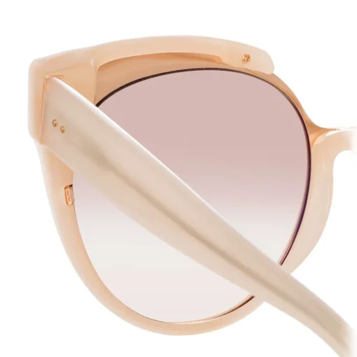 Linda Farrow - 790 C6 Oversized Sunglasses - Milky Pink - Eyewear - Avvenice^ Sunglasses & Eyewear