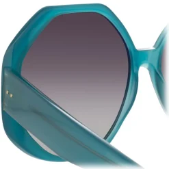 Linda Farrow - 780 C7 Oversized Sunglasses - Turquoise - Eyewear - Avvenice^ Sunglasses & Eyewear