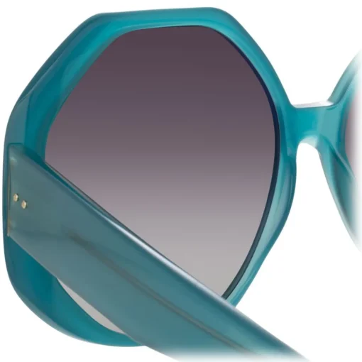 Linda Farrow - 780 C7 Oversized Sunglasses - Turquoise - Eyewear - Avvenice^ Sunglasses & Eyewear