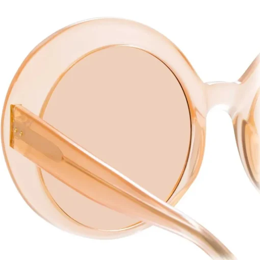 Linda Farrow - 844 C3 Oversized Sunglasses - Peach - Eyewear - Avvenice^ Sunglasses & Eyewear
