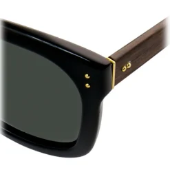 Linda Farrow - 513 C5 Oversized Sunglasses - Black - Eyewear - Lena Perminova Official - Avvenice