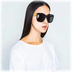 Linda Farrow - 513 C6 Oversized Sunglasses - Black - Eyewear - Avvenice