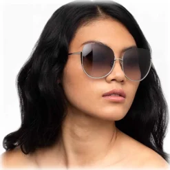 Linda Farrow - 847 C7 Oversized Sunglasses - Light Gold - Eyewear - Avvenice