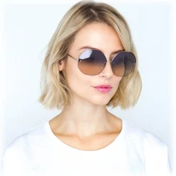 Linda Farrow - 567 C6 Oversized Sunglasses - Gold - Eyewear - Avvenice^ Sunglasses & Eyewear