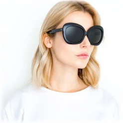 Linda Farrow - 600 C1 Oversized Sunglasses - Black - Eyewear - Avvenice^ Sunglasses & Eyewear