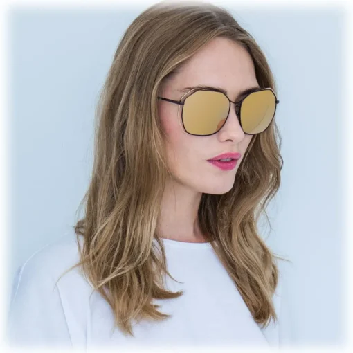 Linda Farrow - 350 C8 Oversized Sunglasses - Gold - Eyewear - Avvenice^ Sunglasses & Eyewear