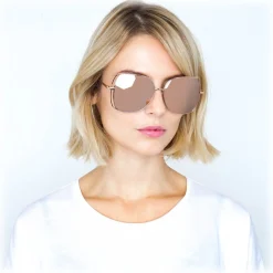 Linda Farrow - 590 C3 Oversized Sunglasses - Rose Gold - Eyewear - Avvenice^ Sunglasses & Eyewear