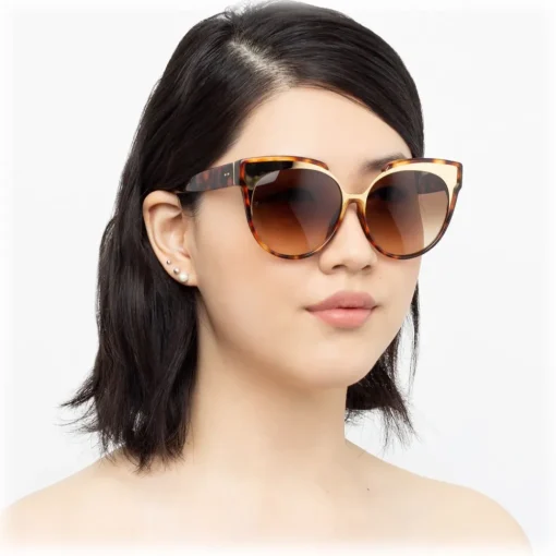 Linda Farrow - 790 C2 Oversized Sunglasses - Tortoise - Eyewear - Avvenice^ Sunglasses & Eyewear