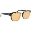 Linda Farrow - 584 C1 Rectangular Sunglasses - Black - Eyewear - Avvenice^ Sunglasses & Eyewear