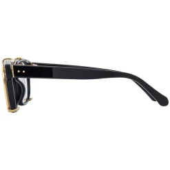 Linda Farrow - 584 C1 Rectangular Sunglasses - Black - Eyewear - Avvenice^ Sunglasses & Eyewear