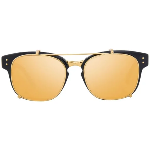 Linda Farrow - 584 C1 Rectangular Sunglasses - Black - Eyewear - Avvenice^ Sunglasses & Eyewear