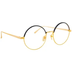 Linda Farrow - 583 C1 Round Optical Frames - Gold - Eyewear - Avvenice^ Sunglasses & Eyewear
