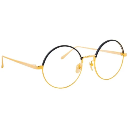 Linda Farrow - 583 C1 Round Optical Frames - Gold - Eyewear - Avvenice^ Sunglasses & Eyewear