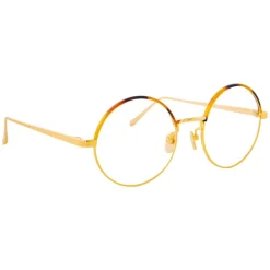 Linda Farrow - 583 C2 Round Optical Frames - Gold - Eyewear - Avvenice^ Sunglasses & Eyewear