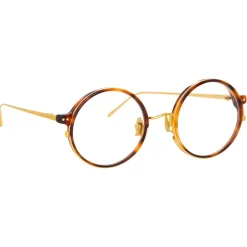 Linda Farrow - 801 C10 Round Optical Frames - Optical Lens in Tortoise Frame - Eyewear - Avvenice^ Sunglasses & Eyewear