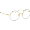 Linda Farrow - 239 C37 Round Optical Frames - Milky Grey - Eyewear - Avvenice