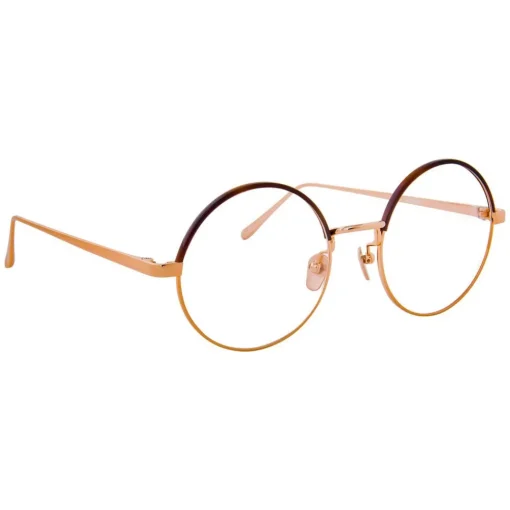 Linda Farrow - 583 C4 Round Optical Frames - Rose Gold - Eyewear - Avvenice