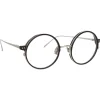 Linda Farrow - 801 C12 Round Optical Frames - Optical Lens in Black Frame - Eyewear - Avvenice