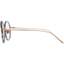 Linda Farrow - 239 C54 Round Optical Frames - Grey Marble - Eyewear - Avvenice^ Sunglasses & Eyewear