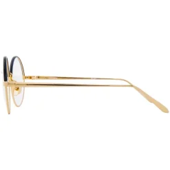 Linda Farrow - 583 C1 Round Optical Frames - Gold - Eyewear - Avvenice^ Sunglasses & Eyewear