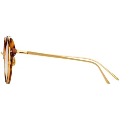 Linda Farrow - 801 C10 Round Optical Frames - Optical Lens in Tortoise Frame - Eyewear - Avvenice^ Sunglasses & Eyewear