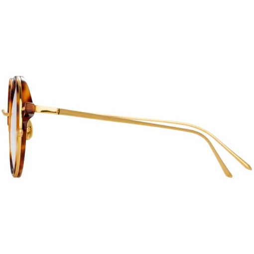 Linda Farrow - 801 C10 Round Optical Frames - Optical Lens in Tortoise Frame - Eyewear - Avvenice^ Sunglasses & Eyewear