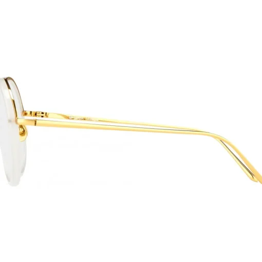 Linda Farrow - 239 C37 Round Optical Frames - Milky Grey - Eyewear - Avvenice