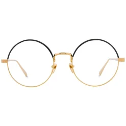 Linda Farrow - 583 C1 Round Optical Frames - Gold - Eyewear - Avvenice^ Sunglasses & Eyewear