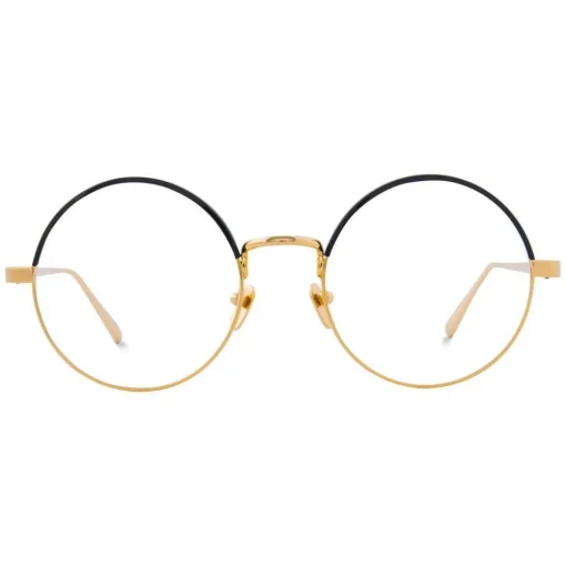 Linda Farrow - 583 C1 Round Optical Frames - Gold - Eyewear - Avvenice^ Sunglasses & Eyewear