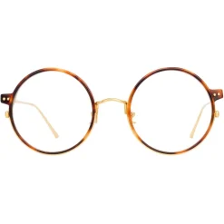 Linda Farrow - 801 C10 Round Optical Frames - Optical Lens in Tortoise Frame - Eyewear - Avvenice^ Sunglasses & Eyewear