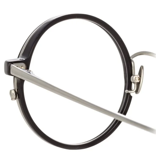 Linda Farrow - 801 C12 Round Optical Frames - Optical Lens in Black Frame - Eyewear - Avvenice