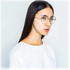 Linda Farrow - 583 C1 Round Optical Frames - Gold - Eyewear - Avvenice^ Sunglasses & Eyewear