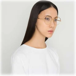 Linda Farrow - 583 C2 Round Optical Frames - Gold - Eyewear - Avvenice^ Sunglasses & Eyewear