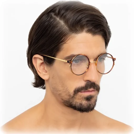 Linda Farrow - 801 C10 Round Optical Frames - Optical Lens in Tortoise Frame - Eyewear - Avvenice^ Sunglasses & Eyewear