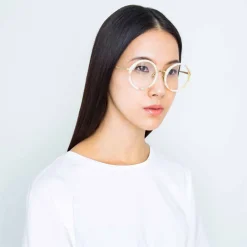 Linda Farrow - 239 C55 Round Optical Frames - Quartz - Eyewear - Avvenice