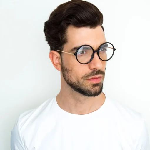 Linda Farrow - 645 C1 Round Optical Frames - Black - Eyewear - Avvenice