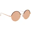 Linda Farrow - 583 C7 Round Sunglasses - Rose Gold - Eyewear - Avvenice