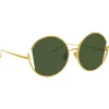 Linda Farrow - 851 C4 Round Sunglasses - Yellow Gold - Eyewear - Avvenice