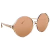 Linda Farrow - 657 C5 Round Sunglasses - Ash - Eyewear - Avvenice