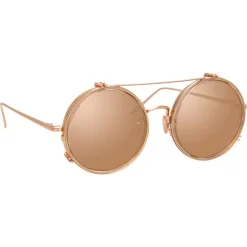 Linda Farrow - 741 C6 Round Sunglasses - Ash - Eyewear - Avvenice^ Sunglasses & Eyewear