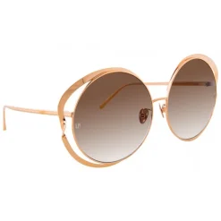 Linda Farrow - 660 C5 Round Sunglasses - Rose Gold - Eyewear - Avvenice^ Sunglasses & Eyewear