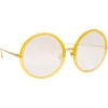 Linda Farrow - 457 C33 Round Sunglasses - Yellow Gold - Eyewear - Avvenice^ Sunglasses & Eyewear