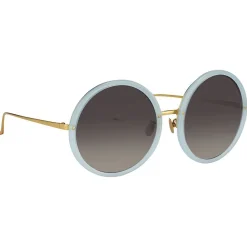 Linda Farrow - 457 C16 Round Sunglasses - Spearmint - Eyewear - Avvenice^ Sunglasses & Eyewear