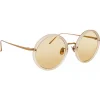 Linda Farrow - 239 C57 Round Sunglasses - Milky Peach - Eyewear - Avvenice^ Sunglasses & Eyewear