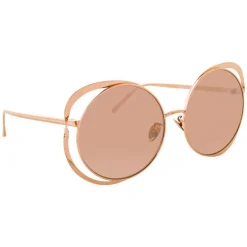 Linda Farrow - 659 C3 Round Sunglasses - Rose Gold - Eyewear - Avvenice^ Sunglasses & Eyewear