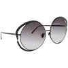 Linda Farrow - 660 C6 Round Sunglasses - Nickel - Eyewear - Avvenice