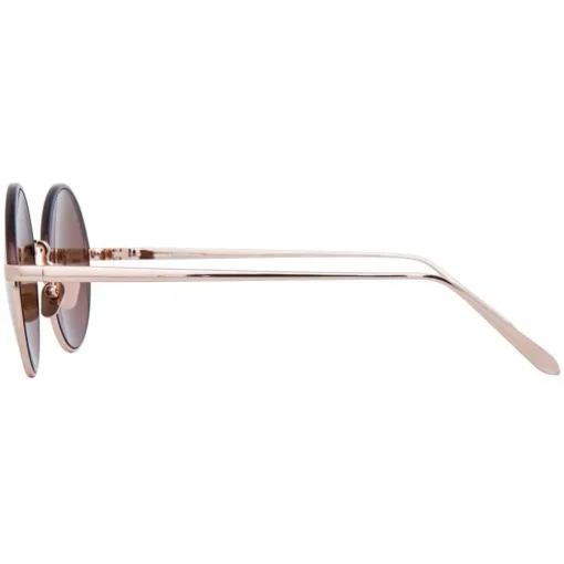Linda Farrow - 583 C7 Round Sunglasses - Rose Gold - Eyewear - Avvenice