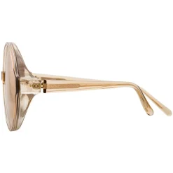 Linda Farrow - 657 C5 Round Sunglasses - Ash - Eyewear - Avvenice