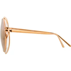 Linda Farrow - 659 C3 Round Sunglasses - Rose Gold - Eyewear - Avvenice^ Sunglasses & Eyewear