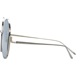 Linda Farrow - 851 C2 Round Sunglasses - Yellow Gold - Eyewear - Avvenice^ Sunglasses & Eyewear